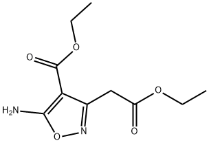 ethyl 5-amino-3-(2-ethoxy-2-oxoethyl)isoxazole-4-carboxylate Structure