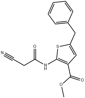methyl 5-benzyl-2-[(cyanoacetyl)amino]thiophene-3-carboxylate Structure