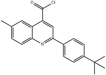 2-(4-TERT-ブチルフェニル)-6-メチルキノリン-4-カルボニルクロリド 化学構造式
