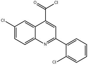 6-chloro-2-(2-chlorophenyl)quinoline-4-carbonyl chloride Structure