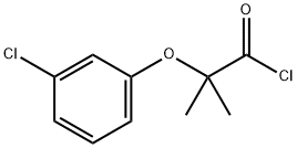 2-(3-chlorophenoxy)-2-methylpropanoyl chloride Struktur