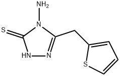 4-氨基-5-(2-噻吩甲基)-4H-1,2,4-三唑-3-硫醇, 869734-20-3, 结构式
