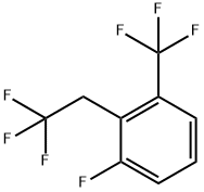 1-Fluoro-2-(2,2,2-trifluoroethyl)-3-(trifluoromethyl)benzene Struktur