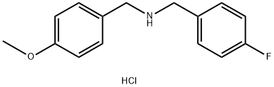 (4-Fluoro-benzyl)-(4-methoxy-benzyl)-aminehydrochloride Structure