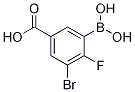 2-フルオロ-3-ブロモ-5-カルボキシフェニルボロン酸 化学構造式