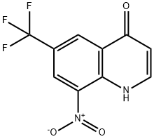 8-Nitro-6-(trifluoromethyl)-4(1H)-quinolinone 化学構造式