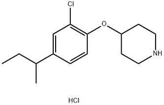 4-[4-(sec-Butyl)-2-chlorophenoxy]piperidinehydrochloride Struktur