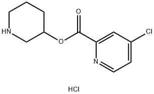 4-クロロ-2-ピリジンカルボン酸3-ピペリジニル塩酸塩 化学構造式