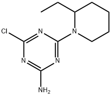 4-Chloro-6-(2-ethyl-1-piperidinyl)-1,3,5-triazin-2-amine Structure