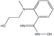 N'-Hydroxy-2-[(2-hydroxyethyl)(methyl)amino]-benzenecarboximidamide Struktur