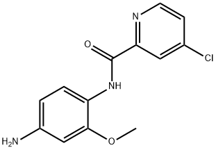 N-(4-アミノ-2-メトキシフェニル)-4-クロロ-2-ピリジンカルボキサミド 化学構造式