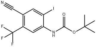 tert-Butyl N-[4-cyano-2-iodo-5-(trifluoromethyl)-phenyl]carbamate Structure