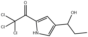 2,2,2-トリクロロ-1-[4-(1-ヒドロキシプロピル)-1H-ピロール-2-イル]-1-エタノン 化学構造式