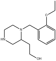 2-[1-(2-エトキシベンジル)-2-ピペラジニル]エタノール 化学構造式