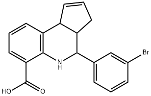 3H-cyclopenta[c]quinoline-6-carboxylic acid, 4-(3-bromophe Struktur