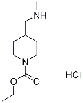 4-[(甲基氨基)甲基]哌啶-1-甲酸盐酸盐乙基, 1257849-40-3, 结构式