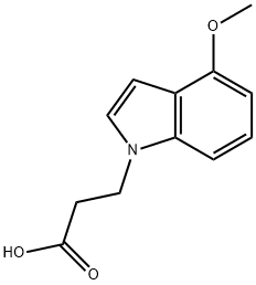 3-(4-甲氧基-1H-吲哚-1-基)丙酸 结构式