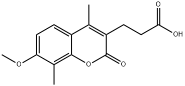 3-(2-氧代-7-甲氧基-4,8-二甲基-苯并吡喃-3-基)丙酸, 701965-63-1, 结构式