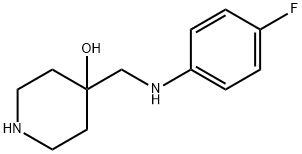 4-{[(4-Fluorophenyl)amino]methyl}piperidin-4-ol Struktur