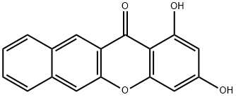 1,3-二羟基萘并[3,2-B]苯并吡喃-12-酮, 22315-94-2, 结构式