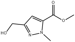 Methyl 5-hydroxymethyl-2-methyl-2H-pyrazole-3-carboxylate Structure