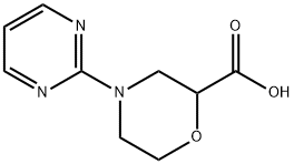 4-Pyrimidin-2-yl-morpholine-2-carboxylic acid Struktur