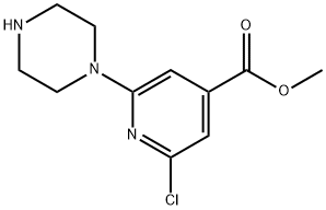 Methyl 2-chloro-6-piperazin-1-ylisonicotinate Struktur