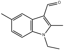 1-エチル-2,5-ジメチル-1H-インドール-3-カルブアルデヒド 化学構造式