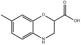 7-METHYL-3,4-DIHYDRO-2H-1,4-BENZOXAZINE-2-CARBOXYLICACID Struktur