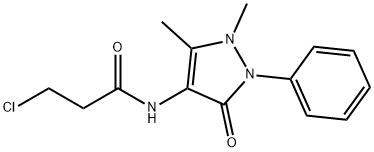 3-氯-N-(1,5-二甲基-3-氧代-2-苯基-2,3-二氢-1H-吡唑-4-基)丙酰胺, 19854-82-1, 结构式