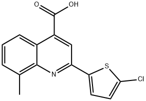 2-(5-CHLOROTHIEN-2-YL)-8-METHYLQUINOLINE-4-CARBOXYLIC ACID Structure