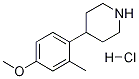4-(4-メトキシ-2-メチルフェニル)ピペリジン塩酸塩 化学構造式