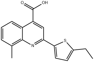 2-(5-ETHYLTHIEN-2-YL)-8-METHYLQUINOLINE-4-CARBOXYLIC ACID Structure