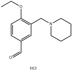 4-ETHOXY-3-PIPERIDIN-1-YLMETHYL-BENZALDEHYDEHYDROCHLORIDE Structure