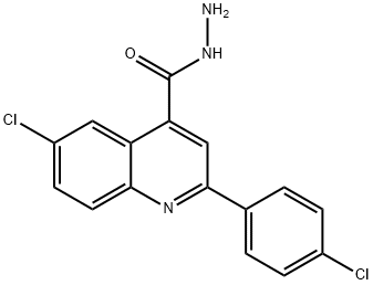 6-CHLORO-2-(4-CHLOROPHENYL)QUINOLINE-4-CARBOHYDRAZIDE Struktur