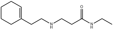 3-{[2-(1-シクロヘキセン-1-イル)エチル]アミノ}-N-エチルプロパンアミド 化学構造式