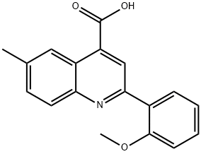 2-(2-METHOXYPHENYL)-6-METHYLQUINOLINE-4-CARBOXYLIC ACID Struktur