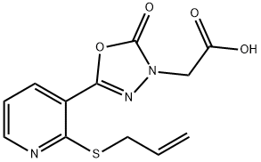 [5-[2-(allylthio)pyridin-3-yl]-2-oxo-1,3,4-oxadiazol-3(2h)-yl]acetic acid Structure