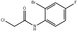 N-(2-ブロモ-4-フルオロフェニル)-2-クロロアセトアミド 化学構造式
