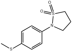 2-[4-(methylsulfanyl)phenyl]tetrahydro-1H-1lambda~6~-isothiazole-1,1-dione Structure