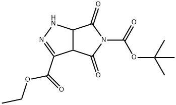 4,6-ジオキソ-3A,4,6,6A-テトラ-ヒドロピロロ[3,4-C]ピラゾール-3,5(1H)-二カルボン酸5-(TERT-ブチル)3-エチル 化学構造式