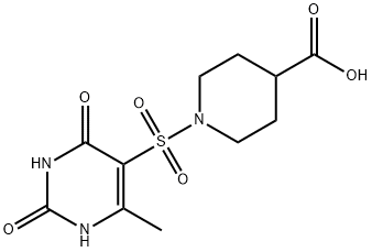1-[(6-Methyl-2,4-dioxo-1,2,3,4-tetrahydropyrimidin-5-yl)sulfonyl]piperidine-4-car Structure
