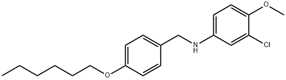 3-Chloro-N-[4-(hexyloxy)benzyl]-4-methoxyaniline 结构式