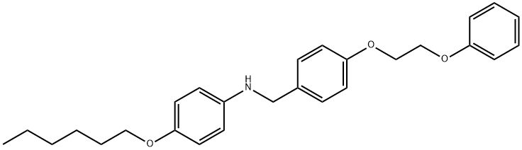 4-(Hexyloxy)-N-[4-(2-phenoxyethoxy)benzyl]aniline 结构式