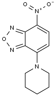 4-ニトロ-7-ピペリジノベンゾフラザン 化学構造式