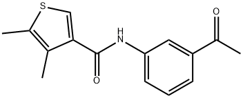 N-(3-乙酰苯基)-4,5-二甲基-噻吩-3-甲酰胺, 895920-82-8, 结构式