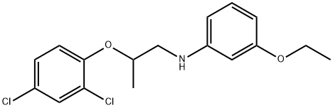 N-[2-(2,4-ジクロロフェノキシ)プロピル]-3-エトキシアニリン 化学構造式
