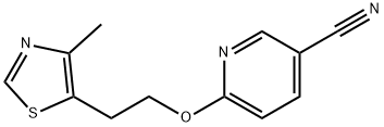 6-[2-(4-methyl-1,3-thiazol-5-yl)ethoxy]nicotinonitrile 化学構造式