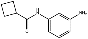 N-(3-アミノフェニル)シクロブタンカルボキサミド 化学構造式