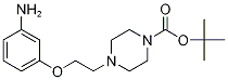 tert-butyl 4-[2-(3-aminophenoxy)ethyl]tetrahydro-1(2H)-pyrazinecarboxylate 化学構造式